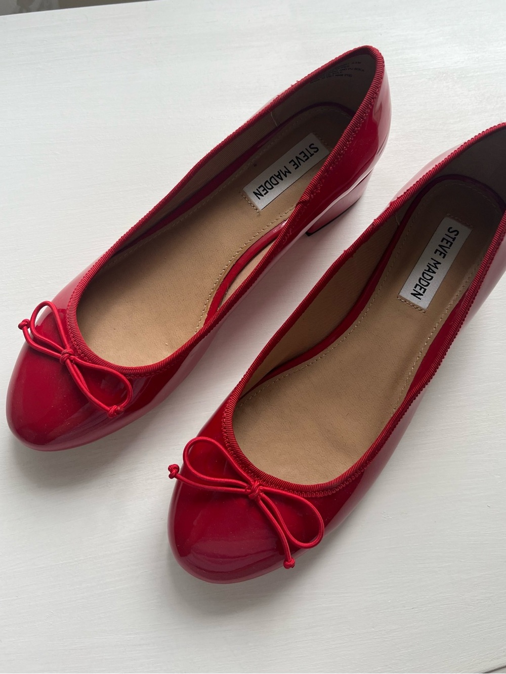 Steve Madden Red Patent Ballet Flats